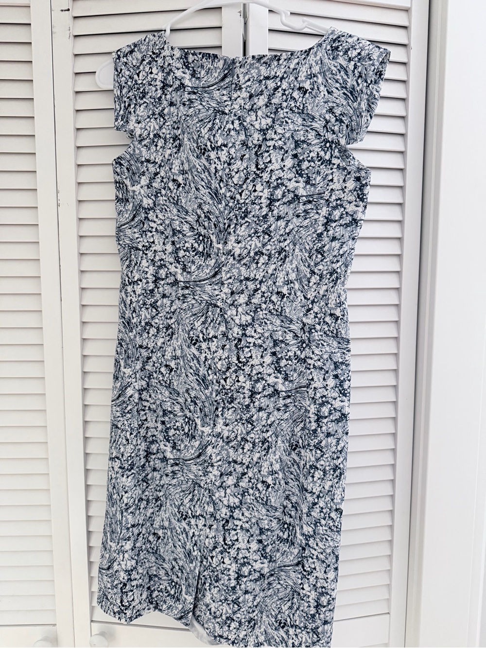 MM Lafleur Black & White Abstract Midi Dress